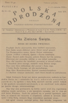 Polska Odrodzona : organ Polskiego Kościoła Starokatolickiego. R.14, 1936, nr 11-12