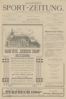 Allgemeine Sport-Zeitung : Wochenschrift für alle Sportzweige. Jg.25, 1904, No. 13