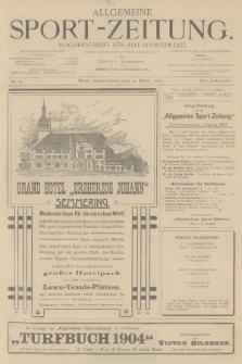 Allgemeine Sport-Zeitung : Wochenschrift für alle Sportzweige. Jg.25, 1904, No. 16