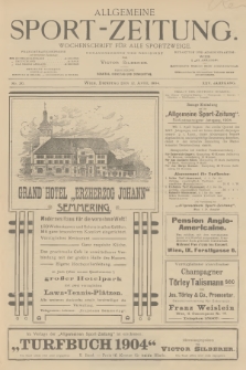 Allgemeine Sport-Zeitung : Wochenschrift für alle Sportzweige. Jg.25, 1904, No. 20