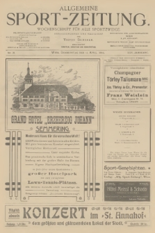 Allgemeine Sport-Zeitung : Wochenschrift für alle Sportzweige. Jg.25, 1904, No. 21