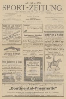 Allgemeine Sport-Zeitung : Wochenschrift für alle Sportzweige. Jg.25, 1904, No. 22