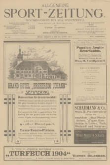 Allgemeine Sport-Zeitung : Wochenschrift für alle Sportzweige. Jg.25, 1904, No. 26