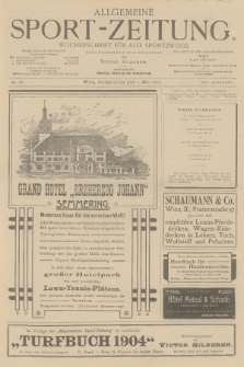 Allgemeine Sport-Zeitung : Wochenschrift für alle Sportzweige. Jg.25, 1904, No. 30