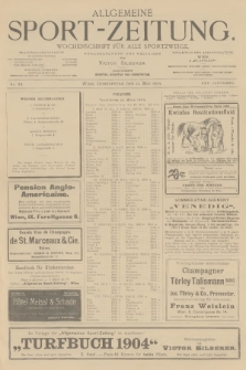 Allgemeine Sport-Zeitung : Wochenschrift für alle Sportzweige. Jg.25, 1904, No. 33