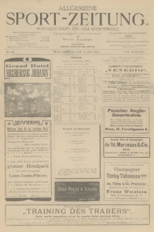 Allgemeine Sport-Zeitung : Wochenschrift für alle Sportzweige. Jg.25, 1904, No. 46