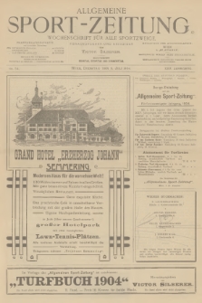 Allgemeine Sport-Zeitung : Wochenschrift für alle Sportzweige. Jg.25, 1904, No. 54