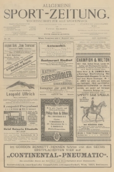 Allgemeine Sport-Zeitung : Wochenschrift für alle Sportzweige. Jg.25, 1904, No. 68