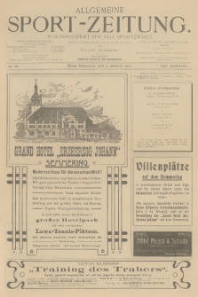 Allgemeine Sport-Zeitung : Wochenschrift für alle Sportzweige. Jg.25, 1904, No. 69