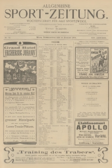 Allgemeine Sport-Zeitung : Wochenschrift für alle Sportzweige. Jg.25, 1904, No. 72