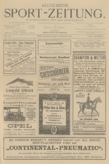 Allgemeine Sport-Zeitung : Wochenschrift für alle Sportzweige. Jg.25, 1904, No. 73