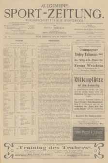 Allgemeine Sport-Zeitung : Wochenschrift für alle Sportzweige. Jg.25, 1904, No. 77