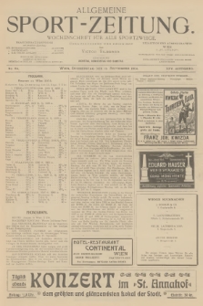 Allgemeine Sport-Zeitung : Wochenschrift für alle Sportzweige. Jg.25, 1904, No. 84