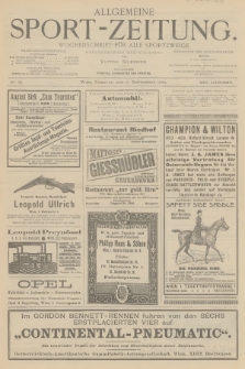 Allgemeine Sport-Zeitung : Wochenschrift für alle Sportzweige. Jg.25, 1904, No. 85