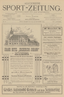 Allgemeine Sport-Zeitung : Wochenschrift für alle Sportzweige. Jg.25, 1904, No. 87