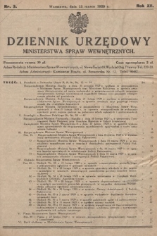 Dziennik Urzędowy Ministerstwa Spraw Wewnętrznych. 1929, nr 3