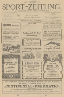 Allgemeine Sport-Zeitung : Wochenschrift für alle Sportzweige. Jg.25, 1904, No. 111