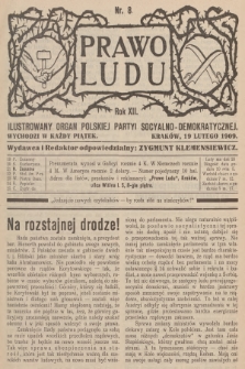 Prawo Ludu : ilustrowany organ Polskiej Partyi Socyalno-Demokratycznej. R.12, 1909, nr 8