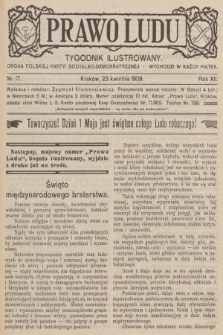 Prawo Ludu : tygodnik ilustrowany : organ Polskiej Partyi Socyalno-Demokratycznej. R.12, 1909, nr 17