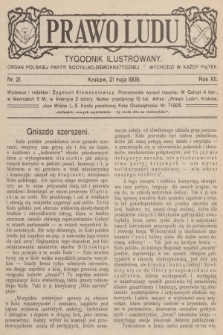 Prawo Ludu : tygodnik ilustrowany : organ Polskiej Partyi Socyalno-Demokratycznej. R.12, 1909, nr 21