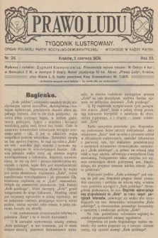 Prawo Ludu : tygodnik ilustrowany : organ Polskiej Partyi Socyalno-Demokratycznej. R.12, 1909, nr 24