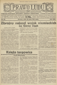 Prawo Ludu : organ Polskiej Partyi Socyalistycznej : tygodnik polityczny, społeczny, rolniczy i oświatowy. R.22, 1921, nr  22
