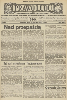 Prawo Ludu : organ Polskiej Partyi Socyalistycznej : tygodnik polityczny, społeczny, rolniczy i oświatowy. R.22, 1921, nr  26