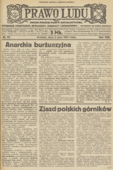 Prawo Ludu : organ Polskiej Partyi Socyalistycznej : tygodnik polityczny, społeczny, rolniczy i oświatowy. R.22, 1921, nr  27