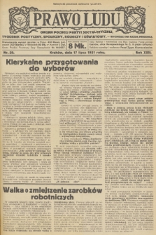 Prawo Ludu : organ Polskiej Partyi Socyalistycznej : tygodnik polityczny, społeczny, rolniczy i oświatowy. R.22, 1921, nr  29