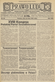 Prawo Ludu : organ Polskiej Partyi Socyalistycznej : tygodnik polityczny, społeczny, rolniczy i oświatowy. R.22, 1921, nr  30