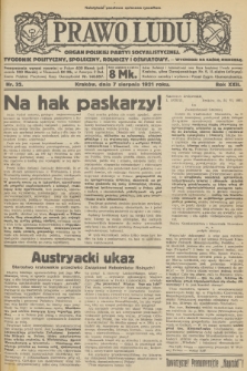 Prawo Ludu : organ Polskiej Partyi Socyalistycznej : tygodnik polityczny, społeczny, rolniczy i oświatowy. R.22, 1921, nr  32