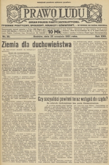 Prawo Ludu : organ Polskiej Partyi Socyalistycznej : tygodnik polityczny, społeczny, rolniczy i oświatowy. R.22, 1921, nr  39