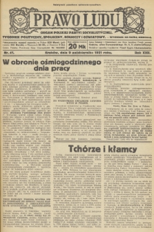 Prawo Ludu : organ Polskiej Partyi Socyalistycznej : tygodnik polityczny, społeczny, rolniczy i oświatowy. R.22, 1921, nr  41