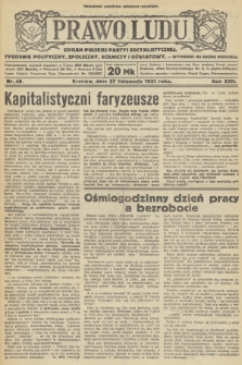 Prawo Ludu : organ Polskiej Partyi Socyalistycznej : tygodnik polityczny, społeczny, rolniczy i oświatowy. R.22, 1921, nr  48