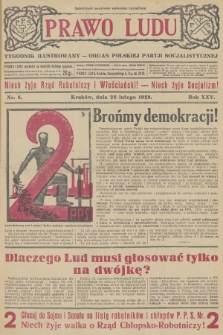 Prawo Ludu : tygodnik ilustrowany : Organ Polskiej Partji Socjalistycznej. R.25, 1928, nr  6