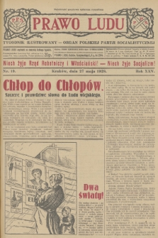 Prawo Ludu : tygodnik ilustrowany : Organ Polskiej Partji Socjalistycznej. R.25, 1928, nr  19