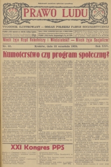 Prawo Ludu : tygodnik ilustrowany : Organ Polskiej Partji Socjalistycznej. R.25, 1928, nr  35