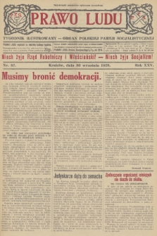 Prawo Ludu : tygodnik ilustrowany : Organ Polskiej Partji Socjalistycznej. R.25, 1928, nr  37