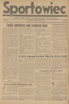 Sportowiec : dodatek „Głosu Narodu” poświęcony sportowi i kulturze fizycznej. R.2, 1946, nr 20(27)