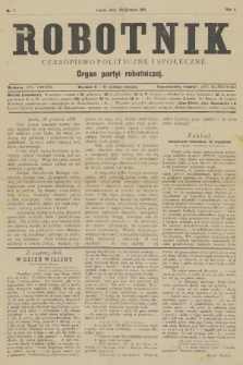 Robotnik : czasopismo polityczne i społeczne : organ partyi robotniczej. R.2, 1891, nr 7