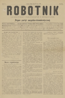 Robotnik : czasopismo polityczne i społeczne : organ partyi socyalno-demokratycznej. R.3, 1892, nr 14