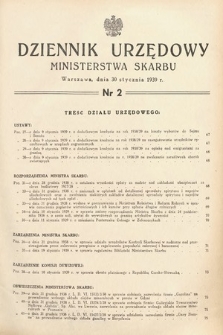 Dziennik Urzędowy Ministerstwa Skarbu. 1939, nr 2