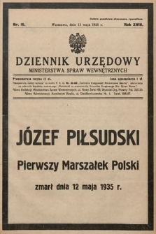 Dziennik Urzędowy Ministerstwa Spraw Wewnętrznych. 1935, nr 16