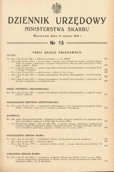 Dziennik Urzędowy Ministerstwa Skarbu. 1939, nr 15