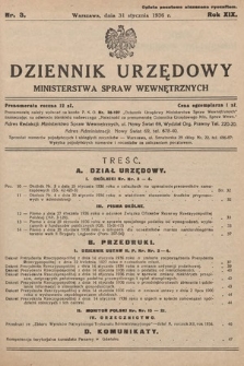 Dziennik Urzędowy Ministerstwa Spraw Wewnętrznych. 1936, nr 3