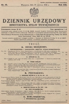 Dziennik Urzędowy Ministerstwa Spraw Wewnętrznych. 1936, nr 18