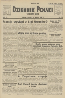Dziennik Polski : wychodzi rano. R.2, 1936, nr 73