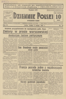 Dziennik Polski : wychodzi rano. R.3, 1937, nr 34