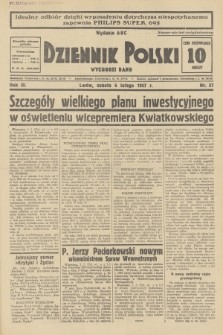 Dziennik Polski : wychodzi rano. R.3, 1937, nr 37