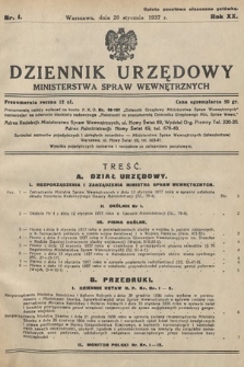 Dziennik Urzędowy Ministerstwa Spraw Wewnętrznych. 1937, nr 1